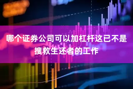 哪个证券公司可以加杠杆这已不是搜救生还者的工作
